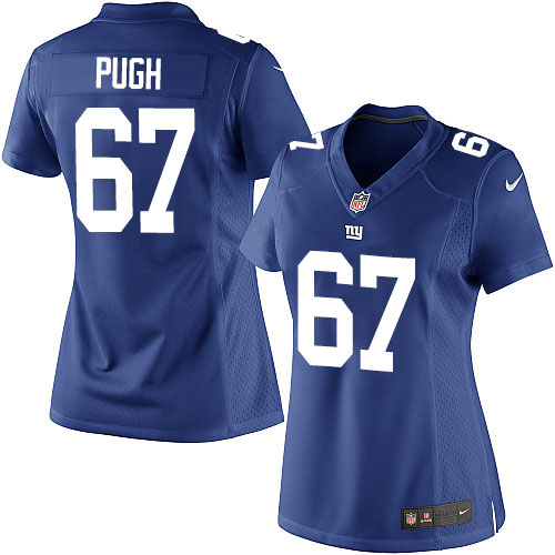 Women's Elite Justin Pugh Nike Jersey Royal Blue Home - #67 NFL New York Giants